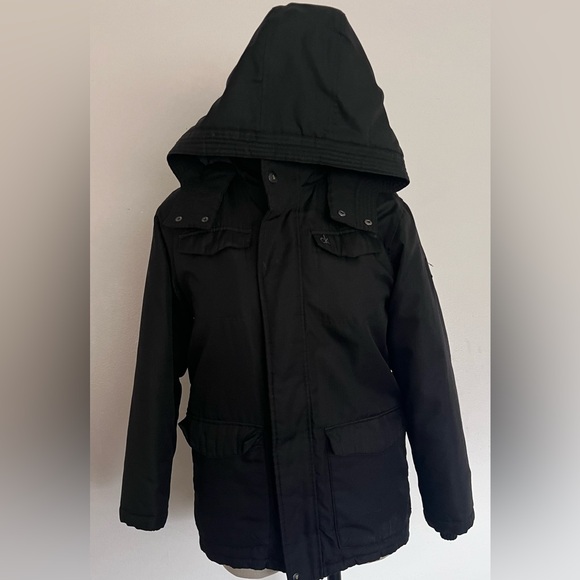 Calvin Klein Boys Resonsance Military Warm Hooded Jacket Size 10 / 12 - Picture 3 of 10